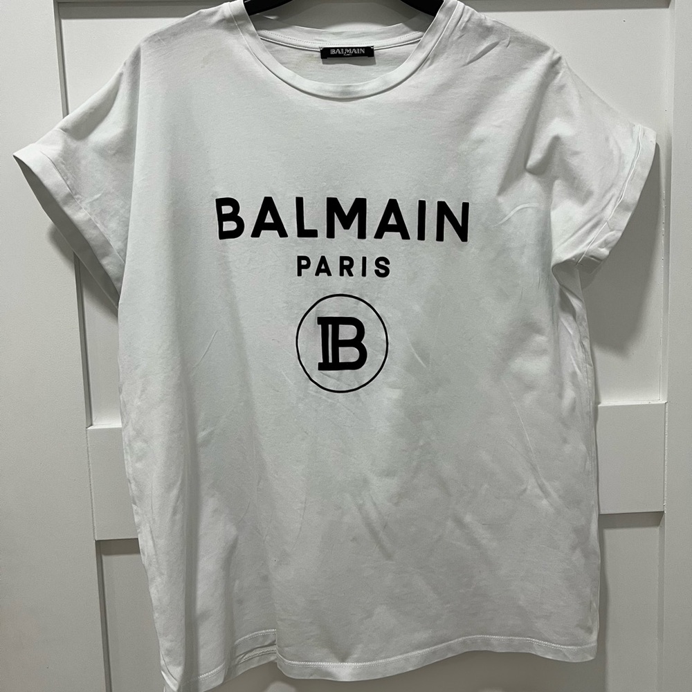 Balmain printed logo tee 38/small